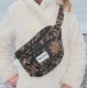 Giant bum bag black floral tapestry